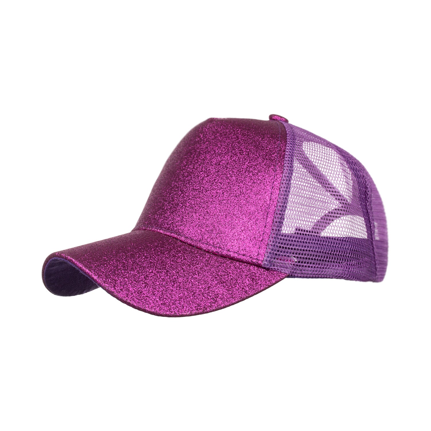 Wholesale new multi-color bright pink ponytail baseball cap ponytail net cap